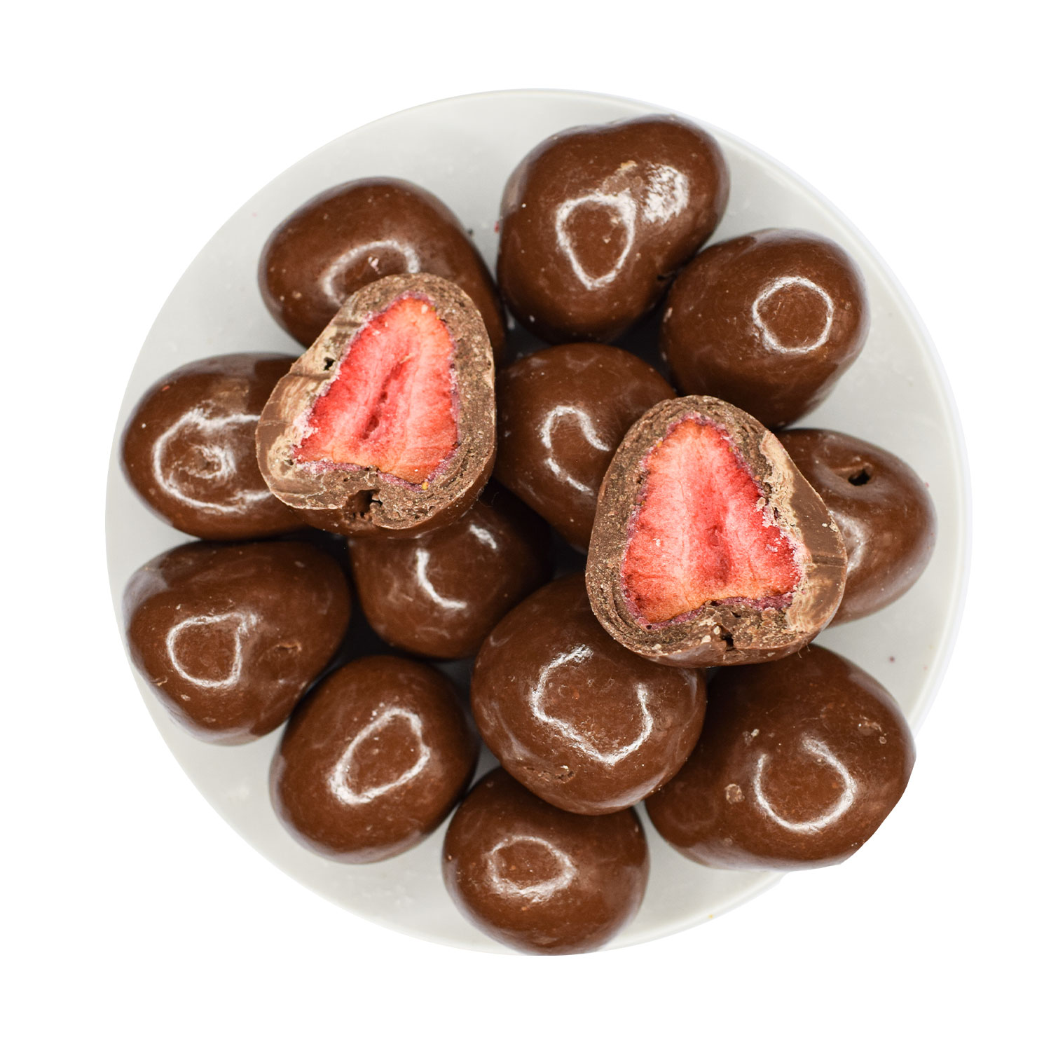 Erdbeeren in Vollmilch-Schokolade 